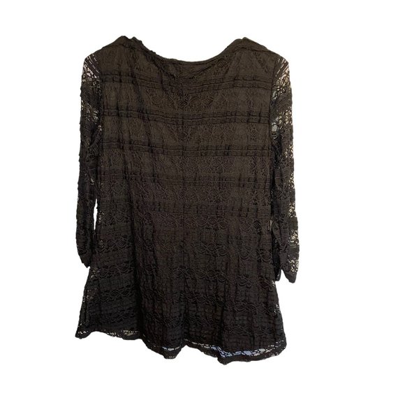 Kim Rogers Black Lace Top Women's S goth - Picture 4 of 7